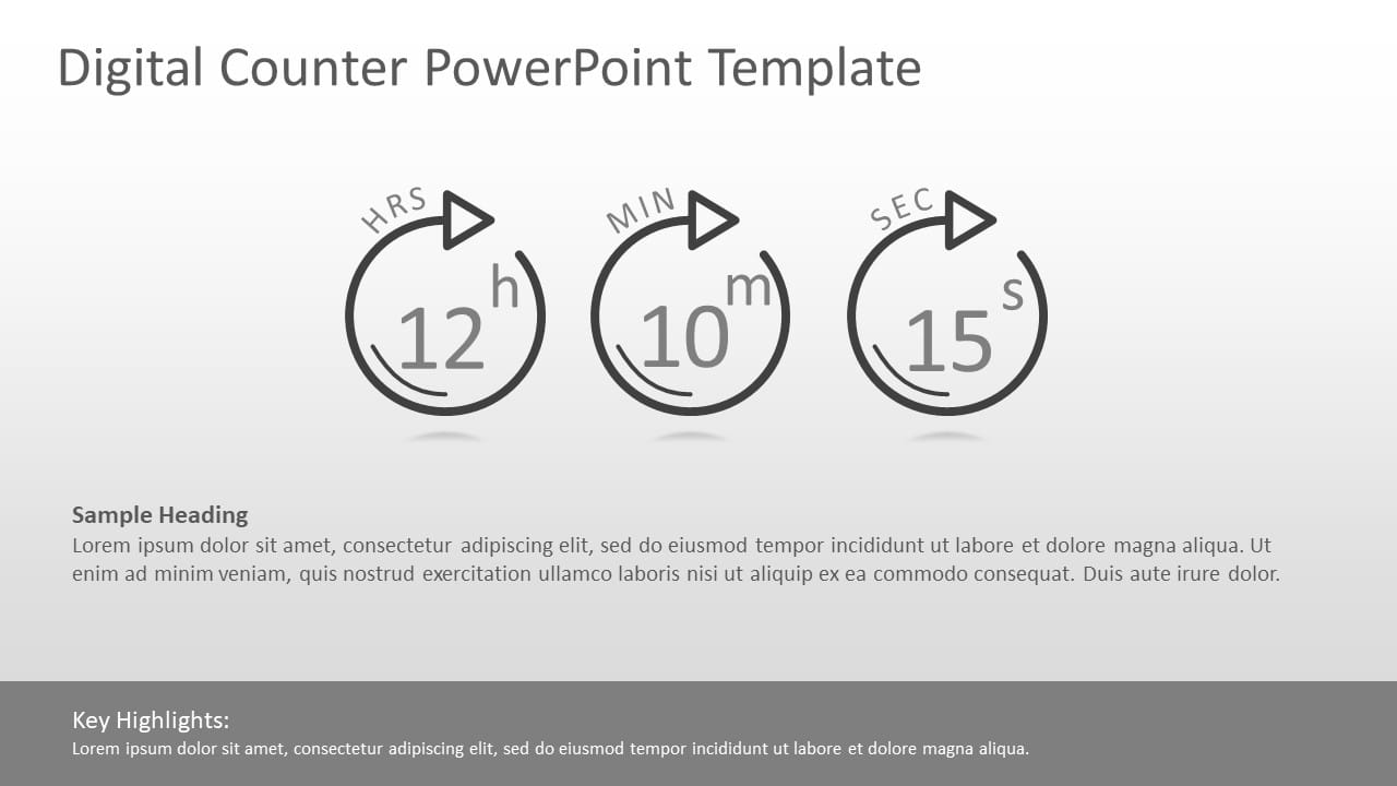Monochrome Countdown Timer Infographic for Time Management Presentation ...