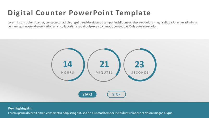 Digital Counter 04 PowerPoint Template