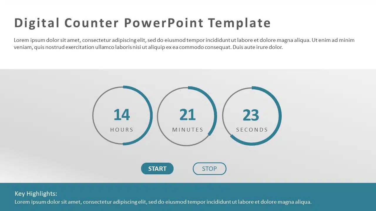 Digital Counter 04 PowerPoint Template & Google Slides Theme