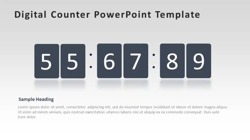 Digital Counter PowerPoint Template