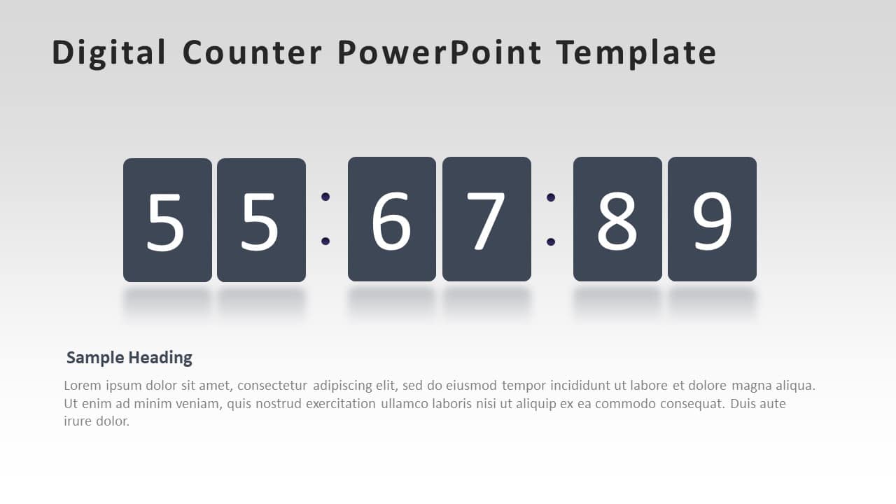 Digital Counter PowerPoint Template & Google Slides Theme