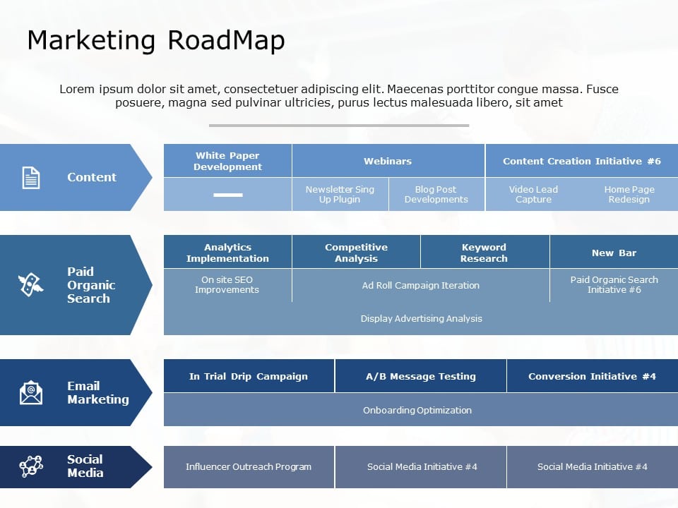 Digital Marketing Roadmap PowerPoint Template & Google Slides Theme