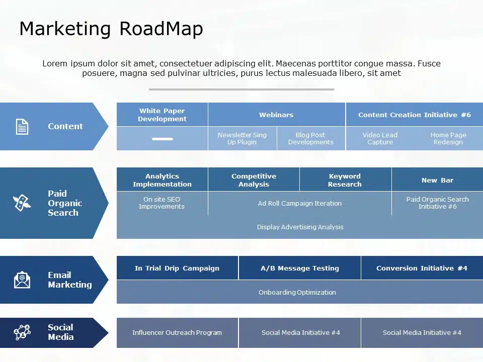 Digital Marketing Roadmap PowerPoint & Google Slides Template Themes