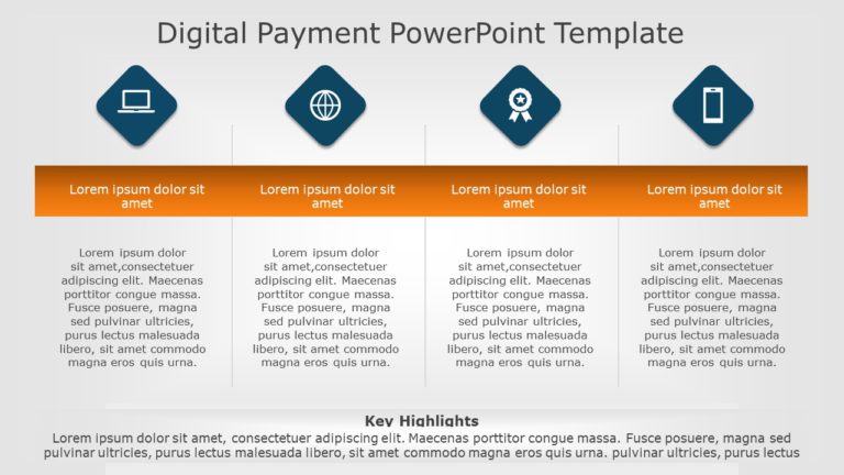 Orange and Blue Digital Payment Process Infographic Presentation Template & Google Slides Theme