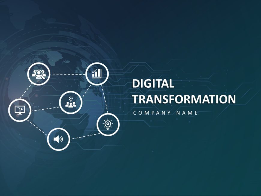 Digital Transformation Background PowerPoint Template 01