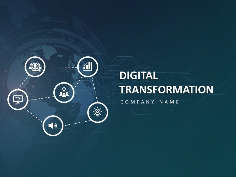 Digital Transformation Background 01 PowerPoint Template & Google Slides Theme