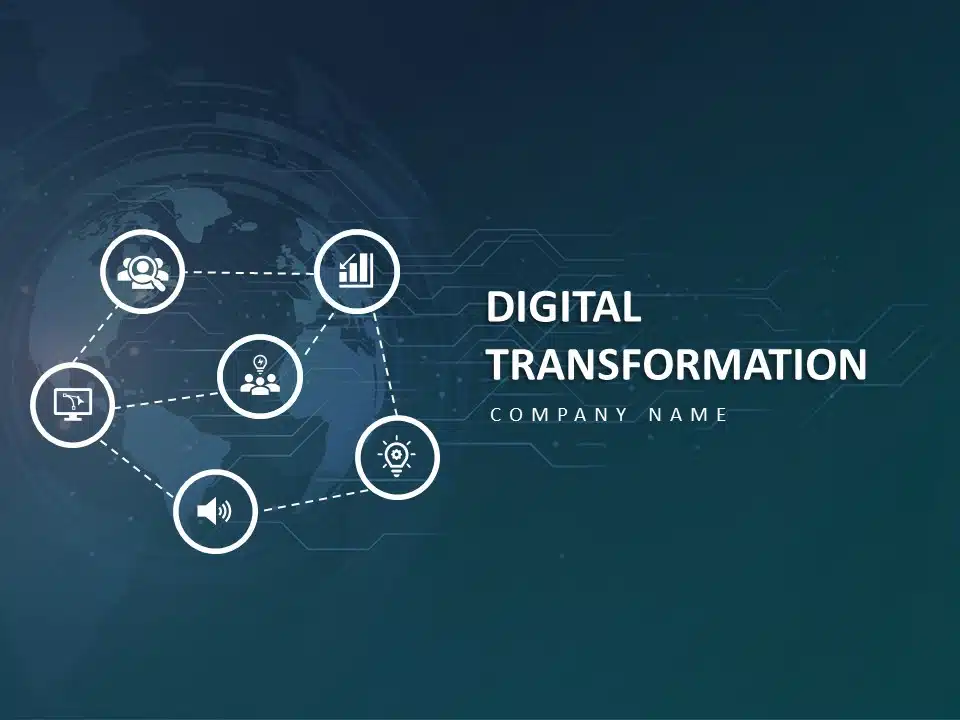 Digital Transformation Background 01 PowerPoint Template & Google Slides Theme