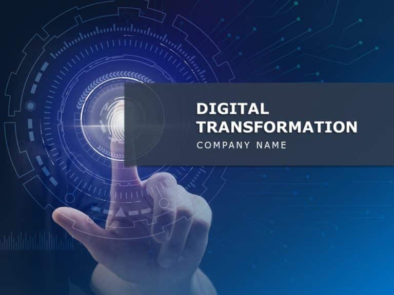 Digital Transformation Background PowerPoint Template 03 & Google Slides Theme