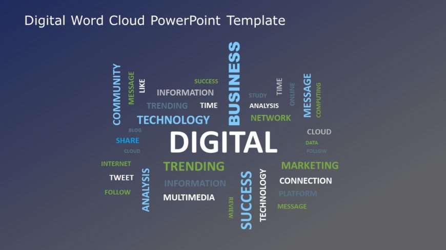 Digital Word Cloud PowerPoint Template
