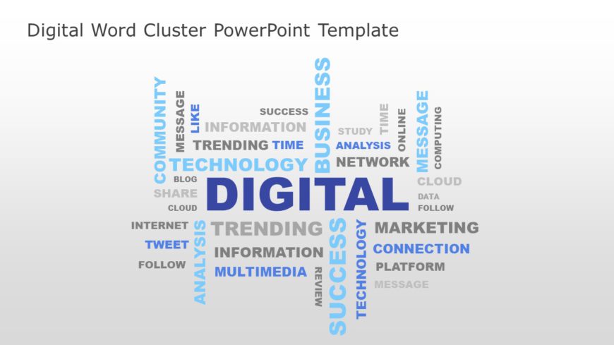Digital Word Cluster PowerPoint Template