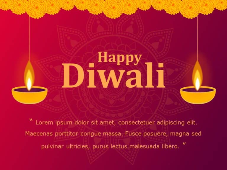 Diwali Greetings PowerPoint Template & Google Slides Theme