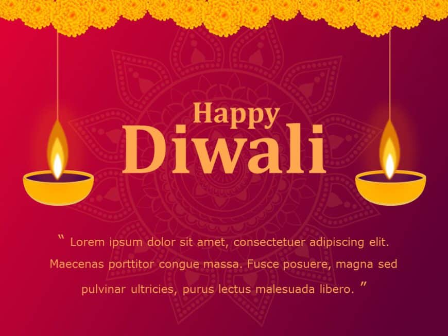 Diwali Greetings PowerPoint Template