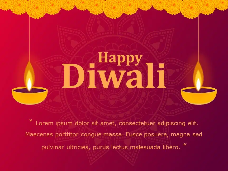 Diwali Greetings PowerPoint Template & Google Slides Theme