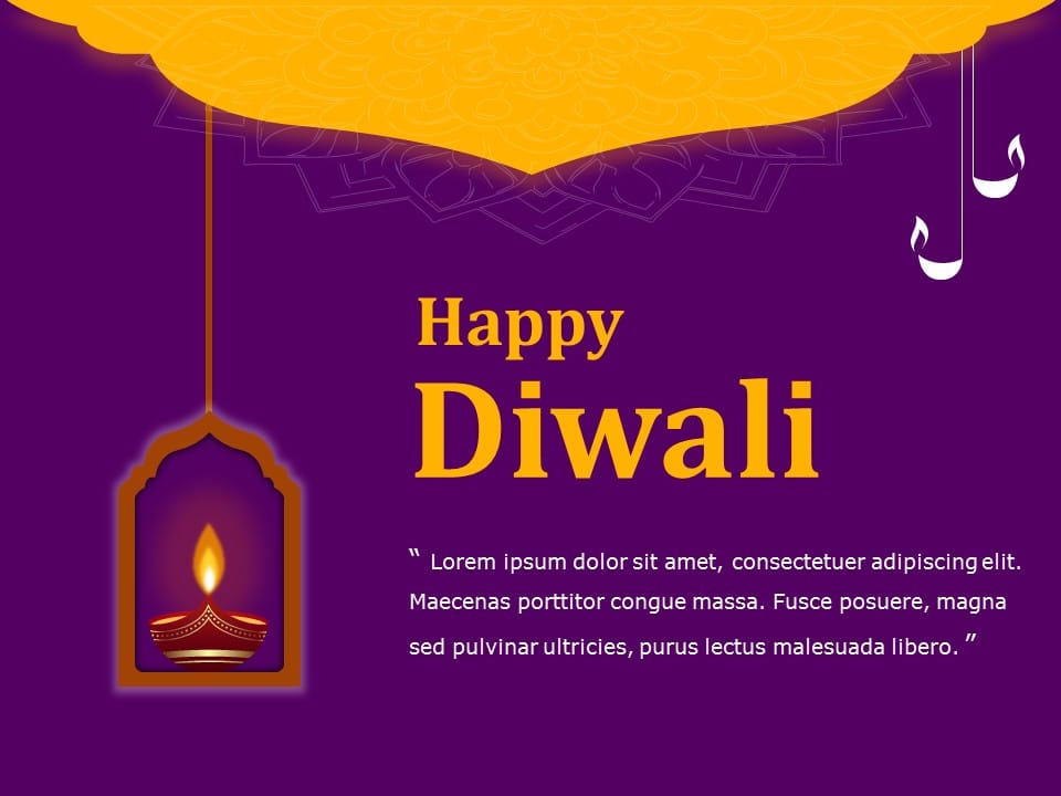 Diwali Greetngs 01 PowerPoint Template & Google Slides Theme