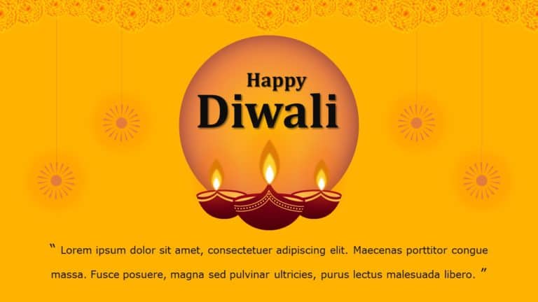 Diwali Greetngs 02 PowerPoint Template & Google Slides Theme