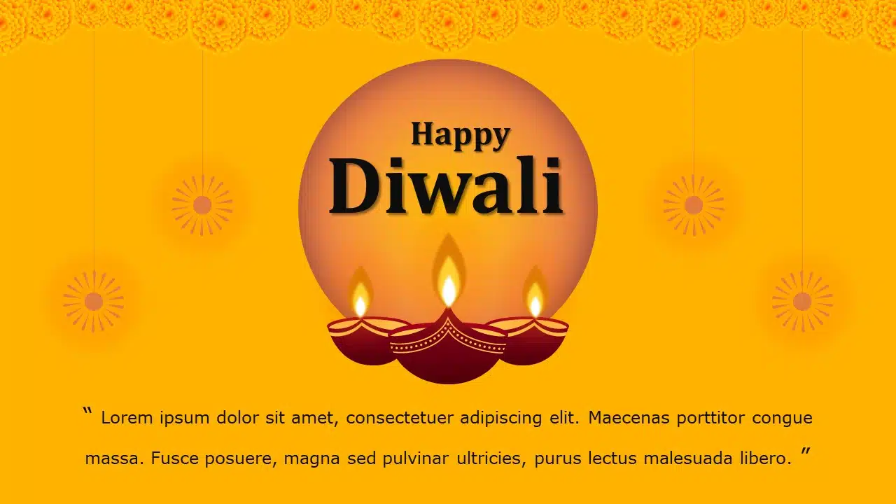 Diwali Greetngs 02 PowerPoint Template & Google Slides Theme