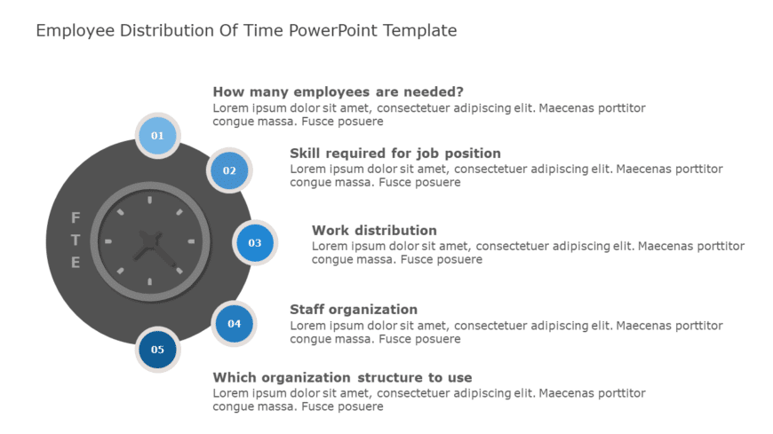 Employee Distribution of Time 02 PowerPoint Template
