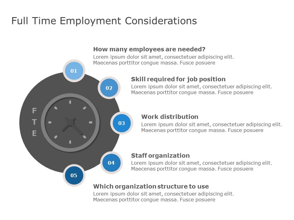 Employee Distribution of Time 02 PowerPoint Template