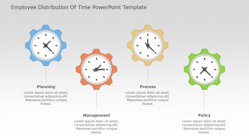 Employee Distribution of Time 03 PowerPoint Template