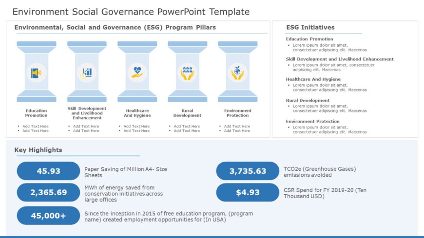 Environment Social Governance 03 PowerPoint Template
