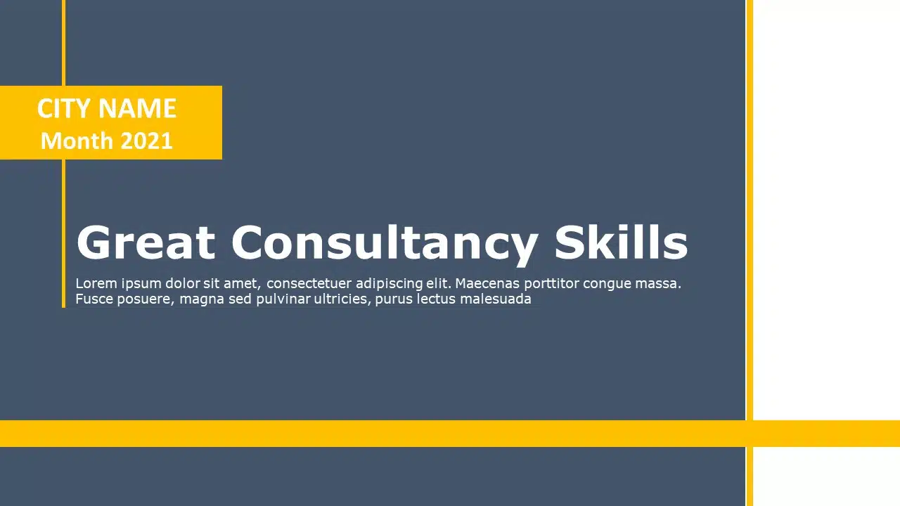 Essentials of Consulting Deck PowerPoint Template & Google Slides Theme