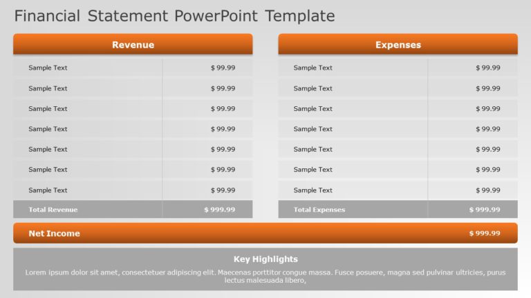 Financial Statement 01 PowerPoint Template & Google Slides Theme