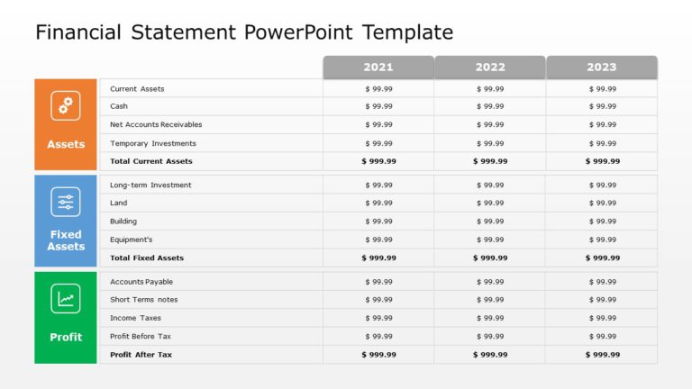 Financial Statement 03 PowerPoint Template & Google Slides Theme