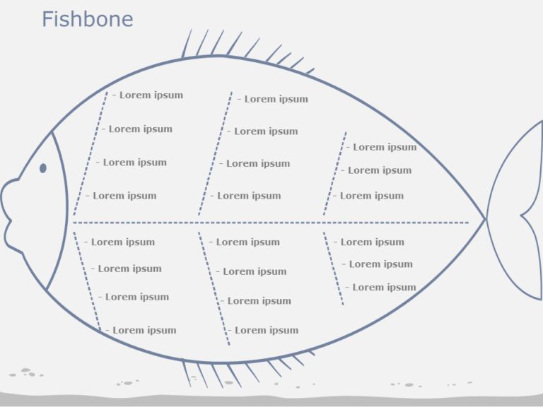 Fishbone Diagram 06 PowerPoint Template & Google Slides Theme
