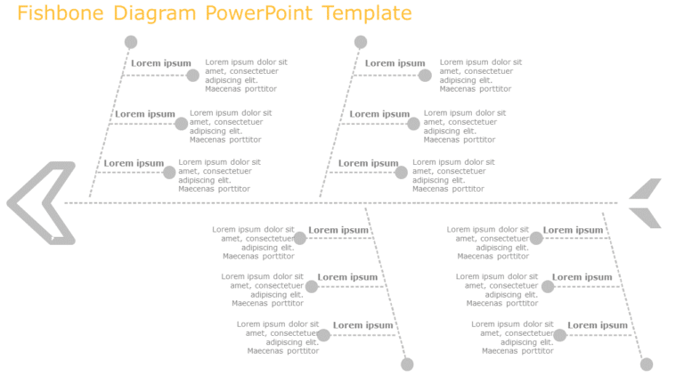 Fishbone Diagram 08 PowerPoint Template & Google Slides Theme