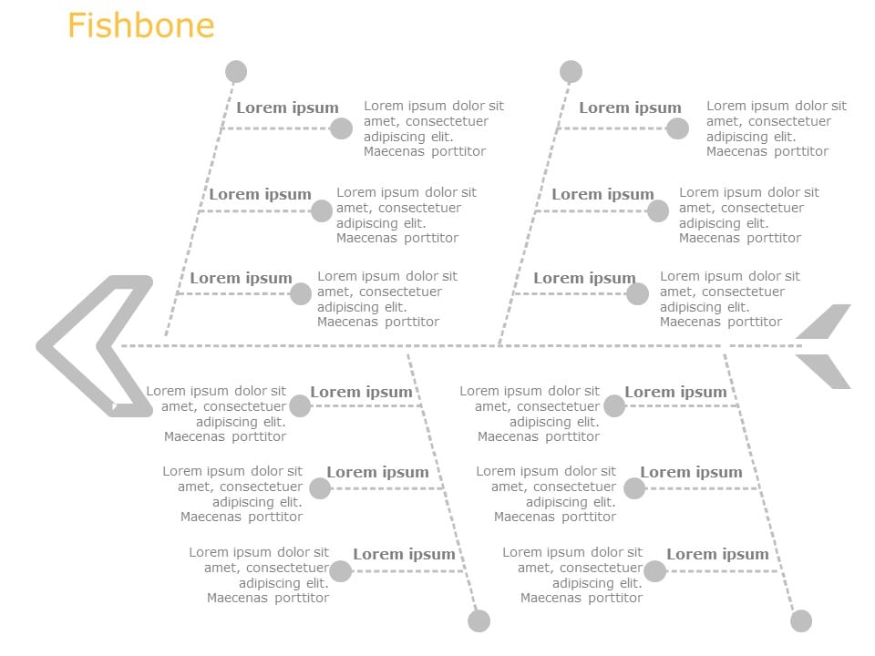 Fishbone Diagram 08 PowerPoint Template & Google Slides Theme