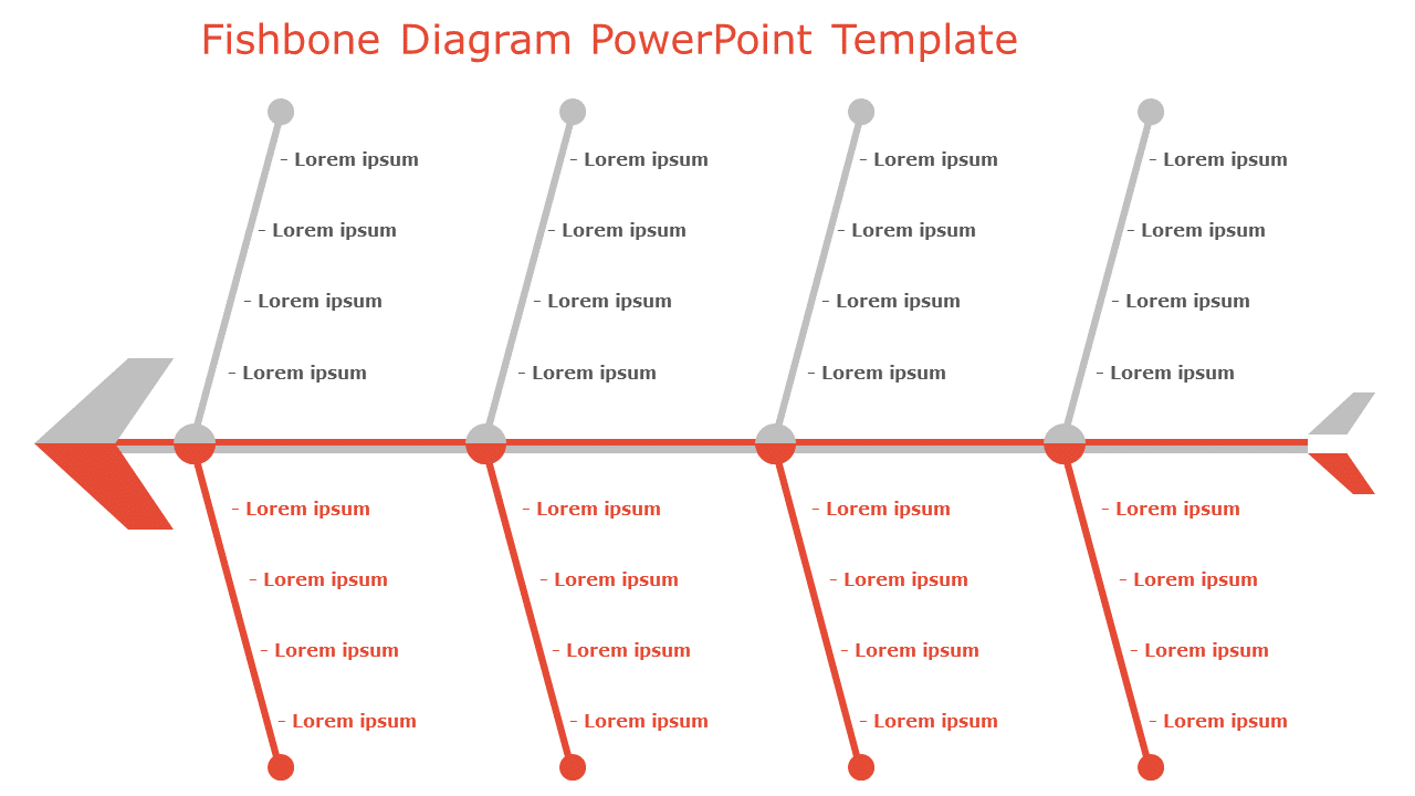 Fishbone Diagram 09 PowerPoint Template & Google Slides Theme