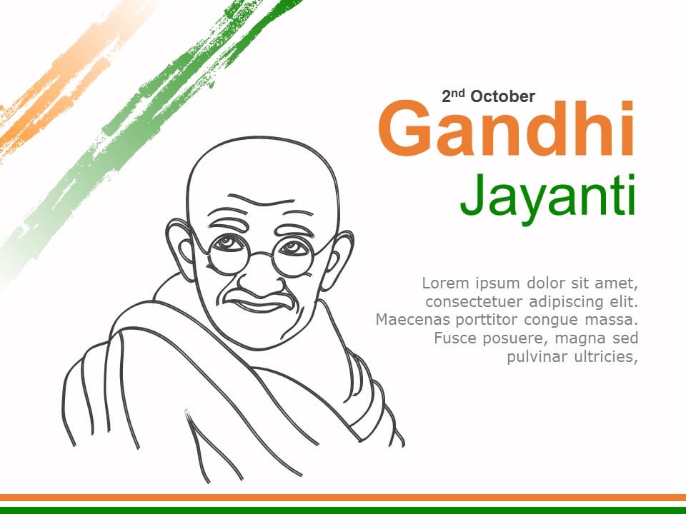 Gandhi Jayanti 01 PowerPoint Template & Google Slides Theme
