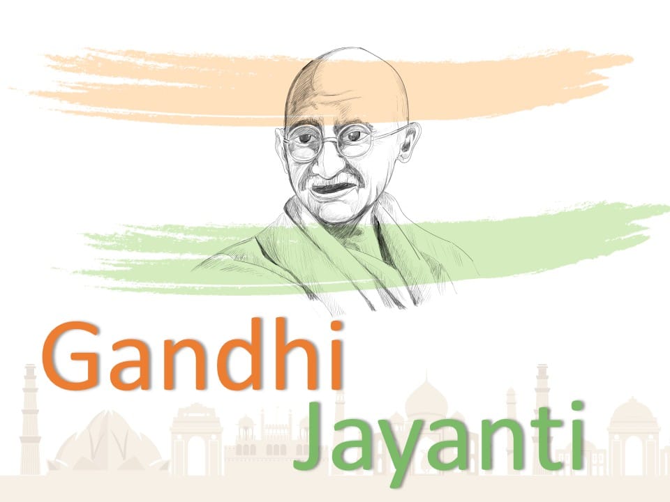 Gandhi Jayanti 03 PowerPoint Template & Google Slides Theme