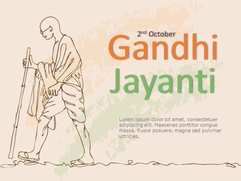 Gandhi Jayanti 04 PowerPoint Template & Google Slides Theme
