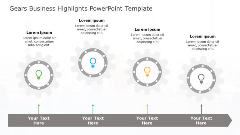 Gears Business Highlights PowerPoint Template & Google Slides Theme
