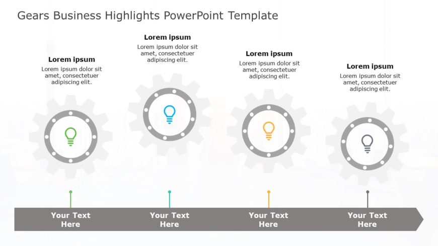 Gears Business Highlights PowerPoint Template