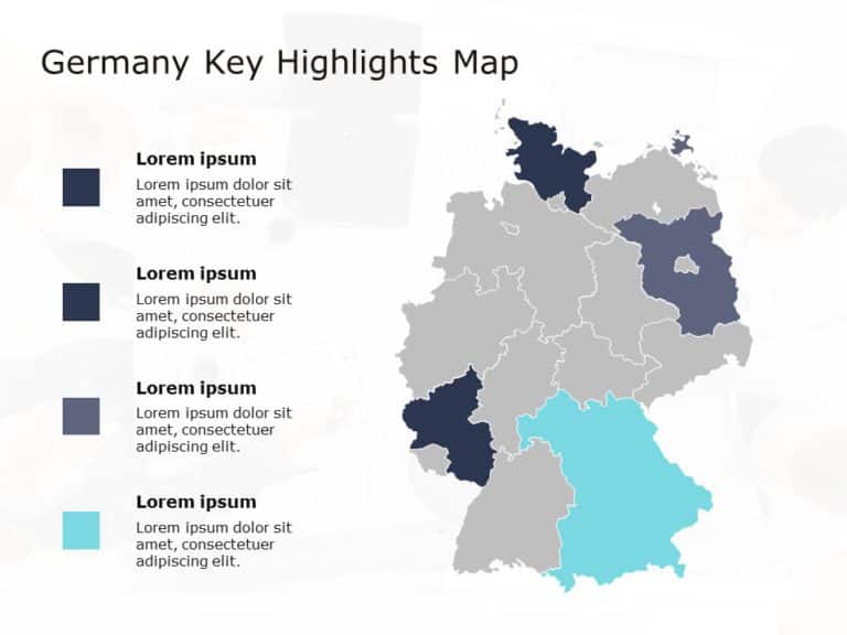 Germany Map 01 PowerPoint Template