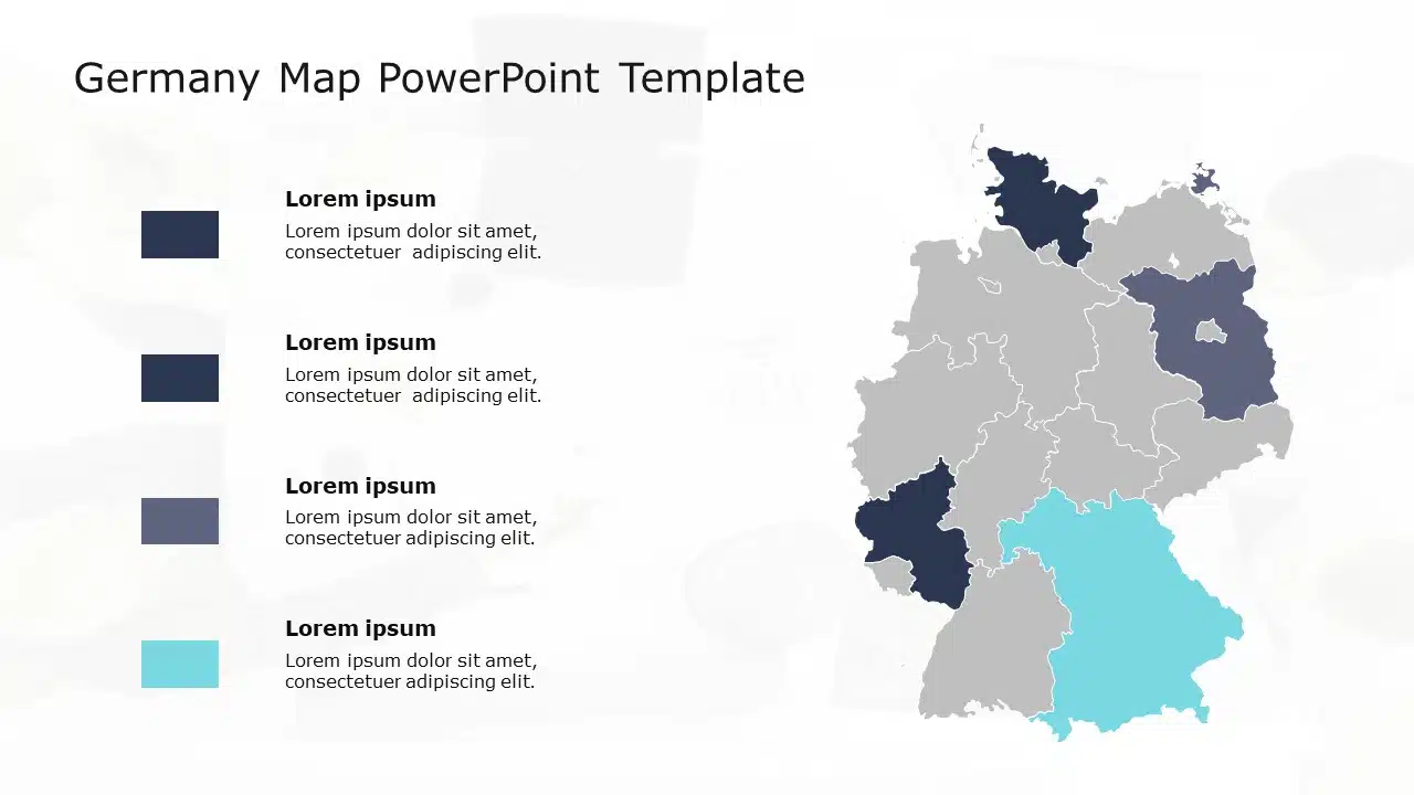 Germany Map 01 PowerPoint Template & Google Slides Theme