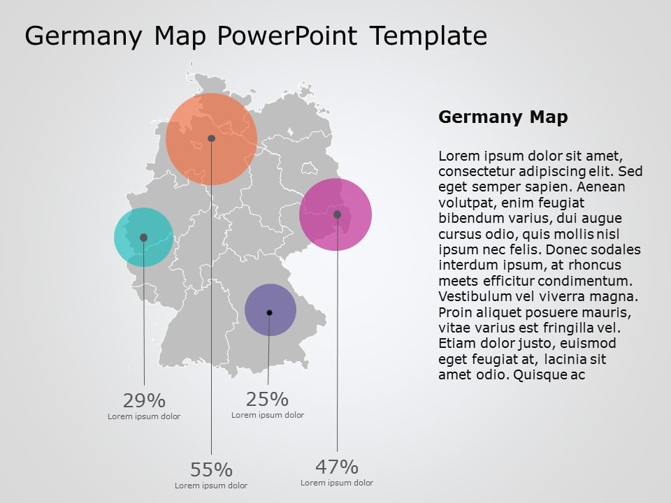Germany Map 03 PowerPoint Template