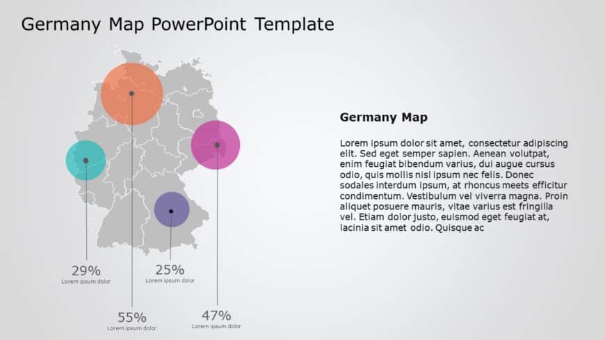 Germany Map 03 PowerPoint Template