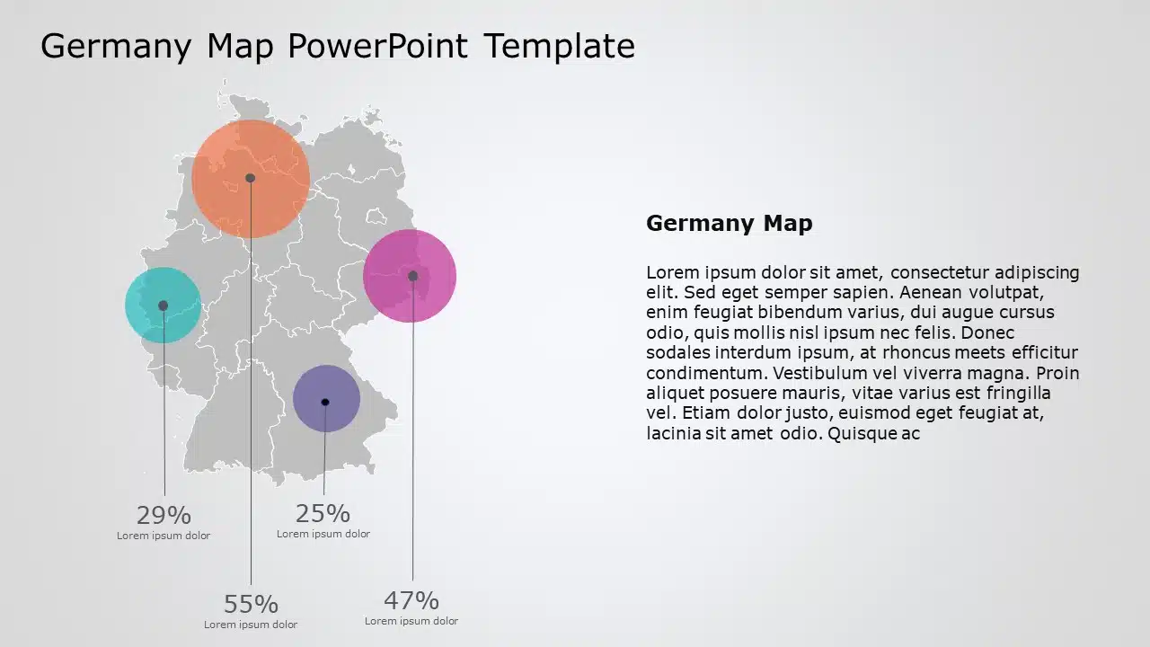 Germany Map 03 PowerPoint Template & Google Slides Theme