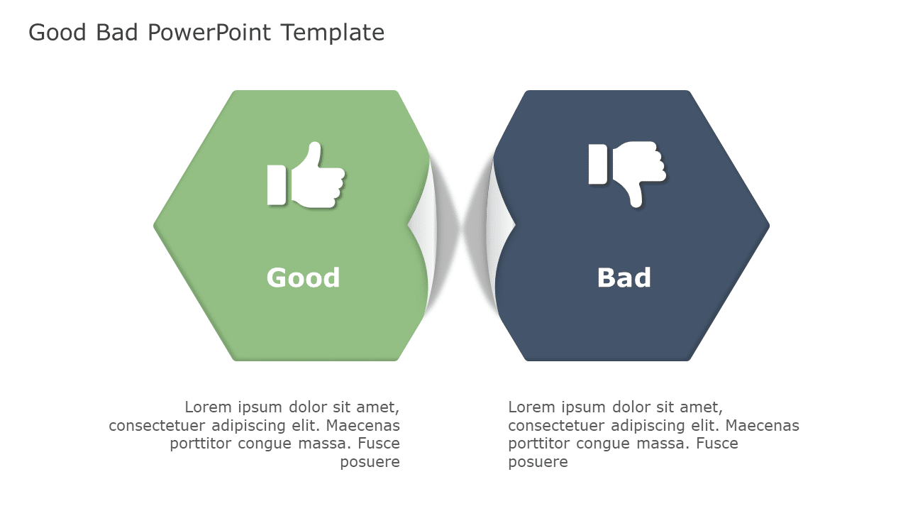 Good Bad 158 PowerPoint Template & Google Slides Theme