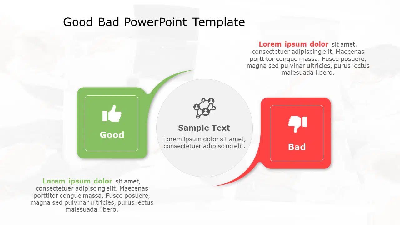 Good Bad 159 PowerPoint Template & Google Slides Theme