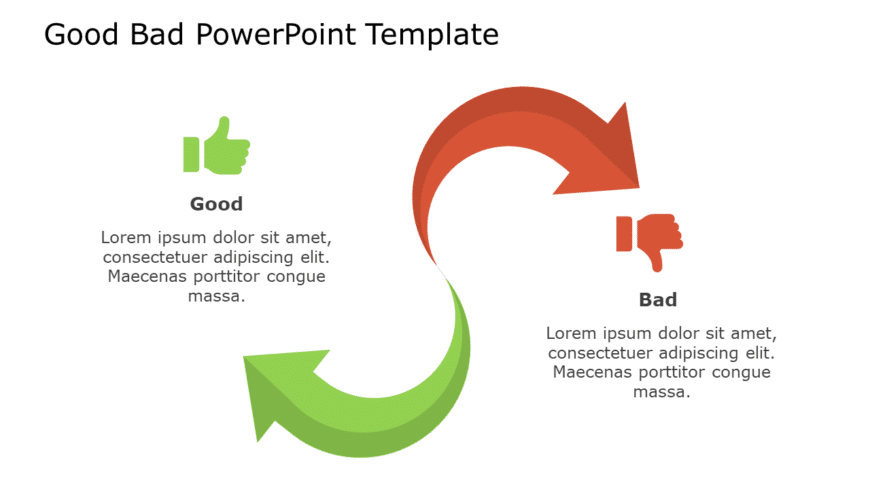 Good Bad 74 PowerPoint Template