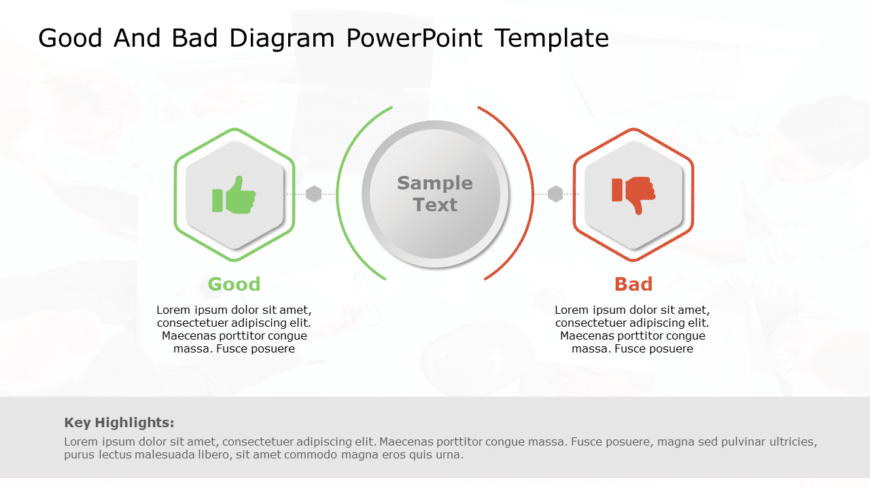 Good and Bad Diagram PowerPoint Template