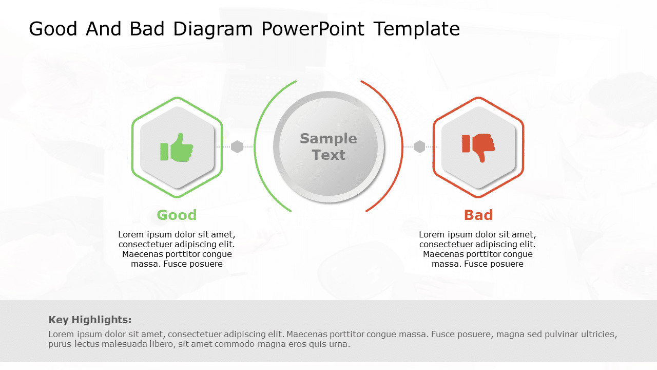 Good and Bad Diagram PowerPoint Template & Google Slides Theme
