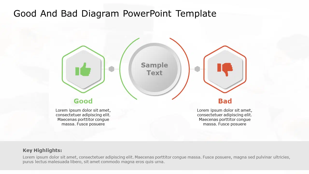 Good and Bad Diagram PowerPoint Template & Google Slides Theme