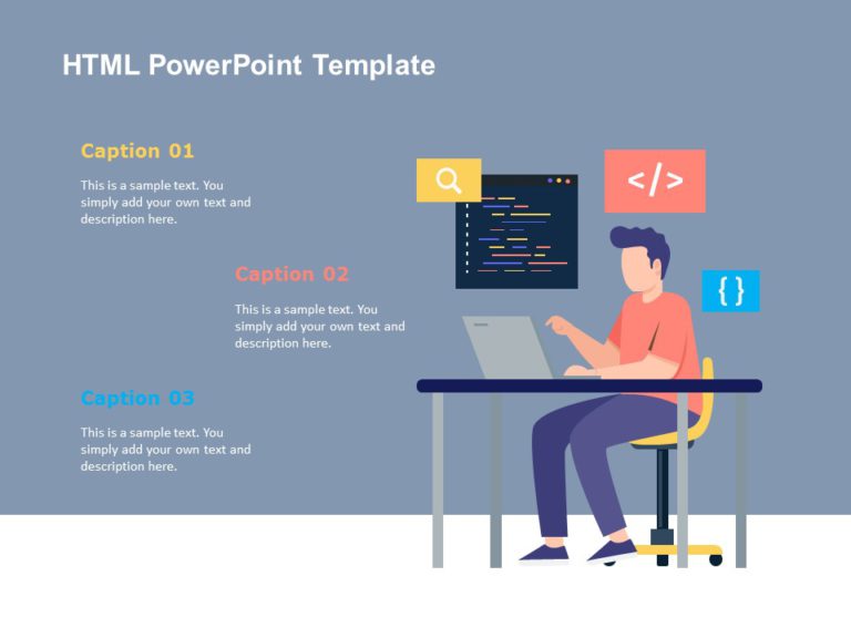 HTML Web Design PowerPoint Template & Google Slides Theme