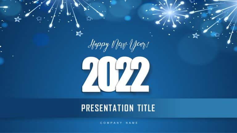 Happy New Year Cover PowerPoint Template & Google Slides Theme