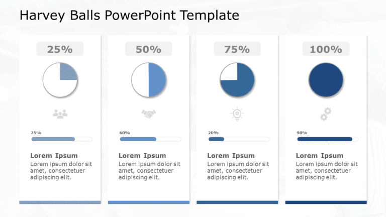 Harvey Balls 08 PowerPoint Template & Google Slides Theme